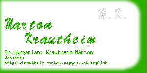 marton krautheim business card