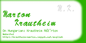 marton krautheim business card